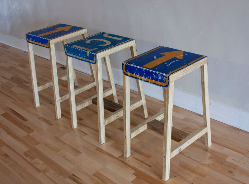 DIY guide for Road Sign Stools with step-by-step instructions