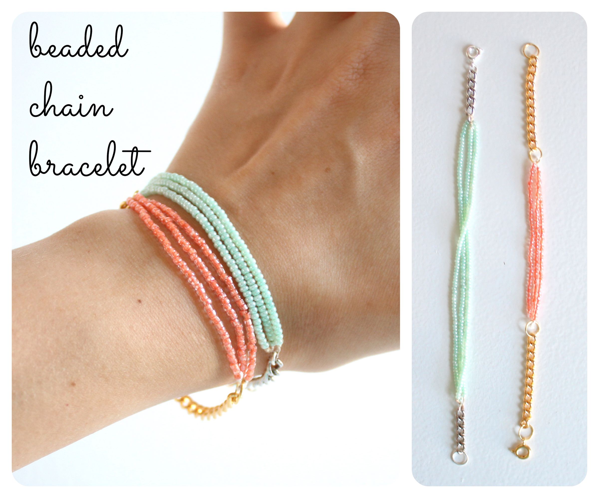 Beaded Chain Bracelet : 5 Steps (with 
