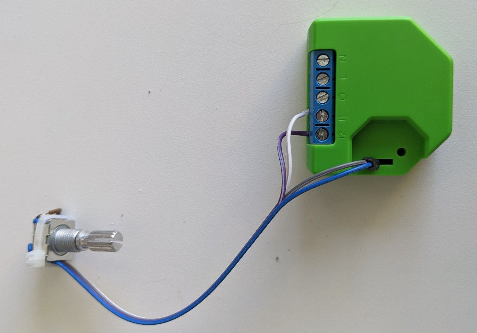Shelly Dimmer Wall Switch With Rotary Knob and Home Assistant Intergration 5 Steps Instructables