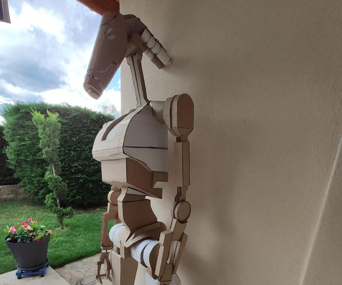 Cardboard Lifesize Battle Droid From Star Wars