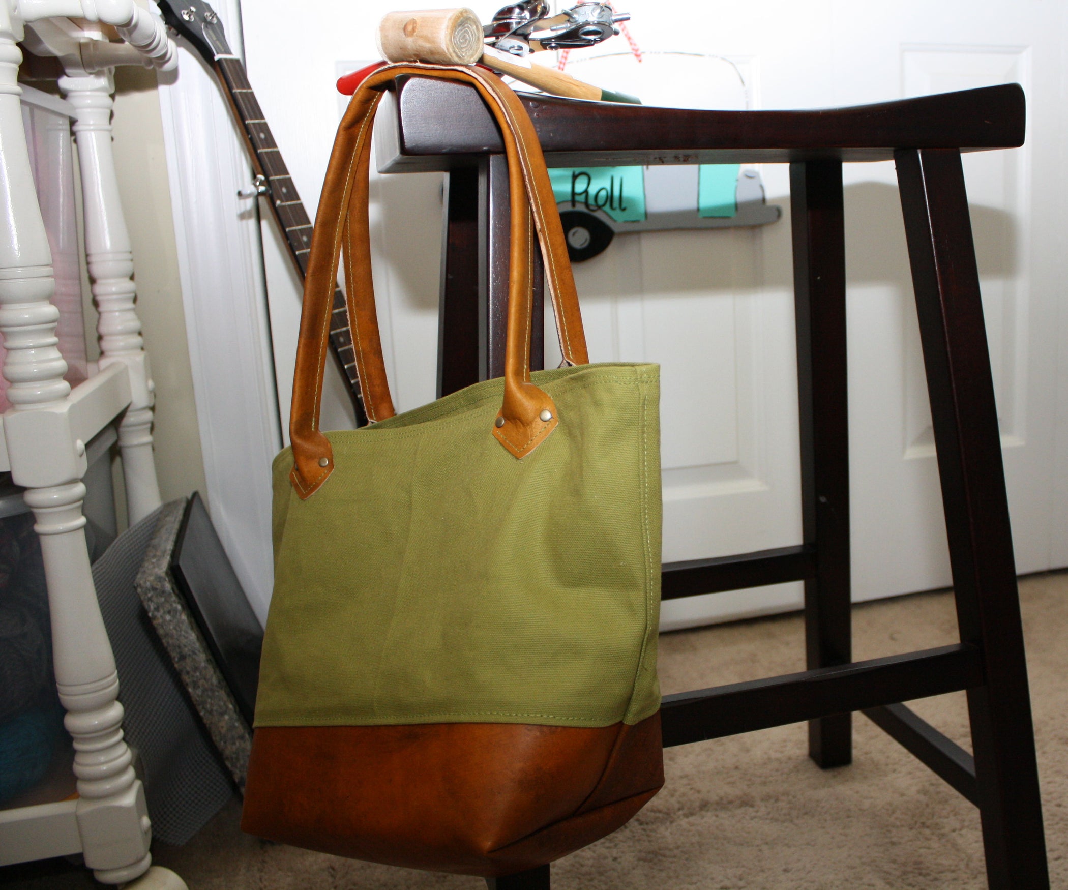 Canvas and Leather Market Tote 10 Steps (with Pictures) Instructables