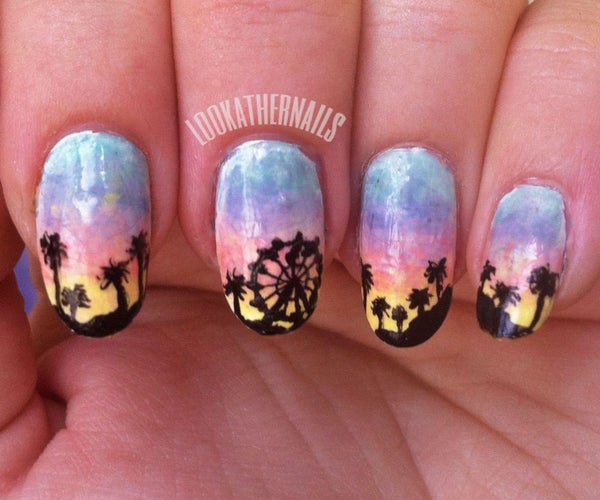 Coachella Ferris Wheel Nail Art