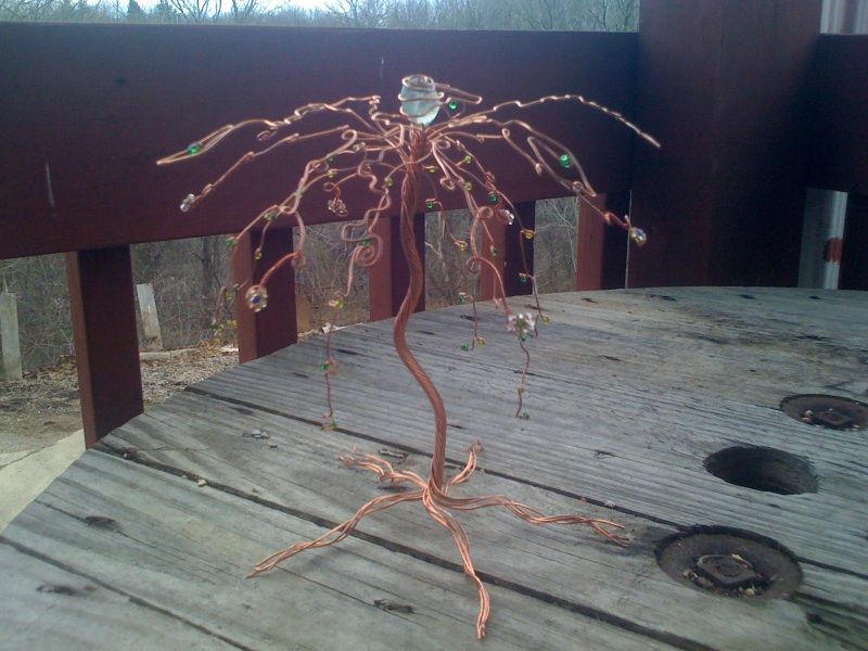 DIY guide for Beaded Copper Wire Tree with step-by-step instructions