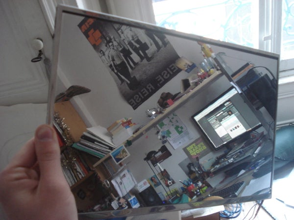 Turn A Laptop Screen Into Mirror 9 Steps With Pictures Instructables Turn A Laptop Screen Into Mirror 9, How To Mirror A Broken Laptop Screen
