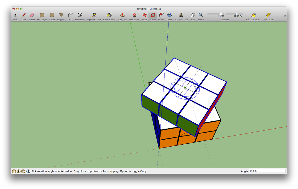working rubik s cube on google sketchup