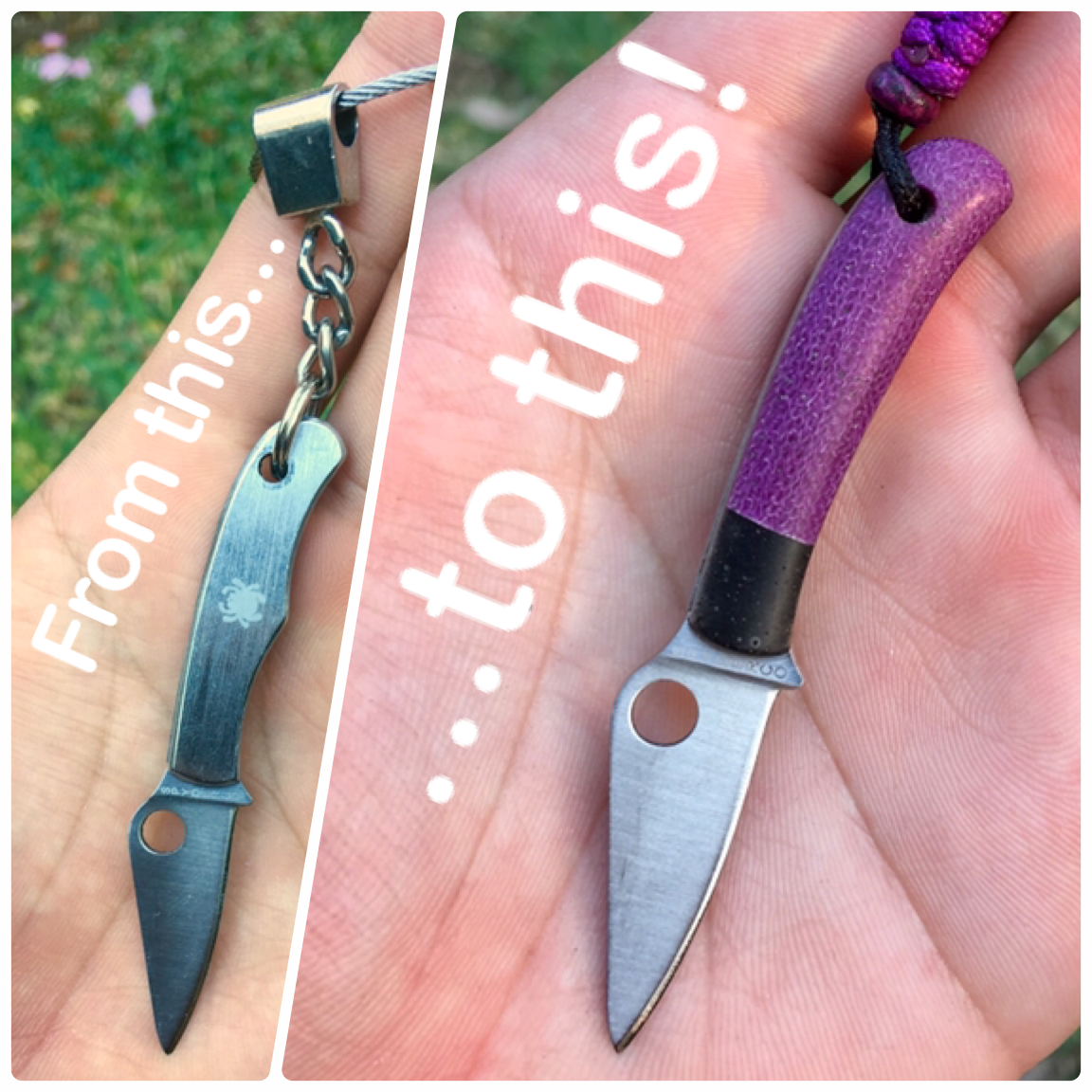 Custom Violet Scales for an EDC Keychain Knife 13 Steps (with