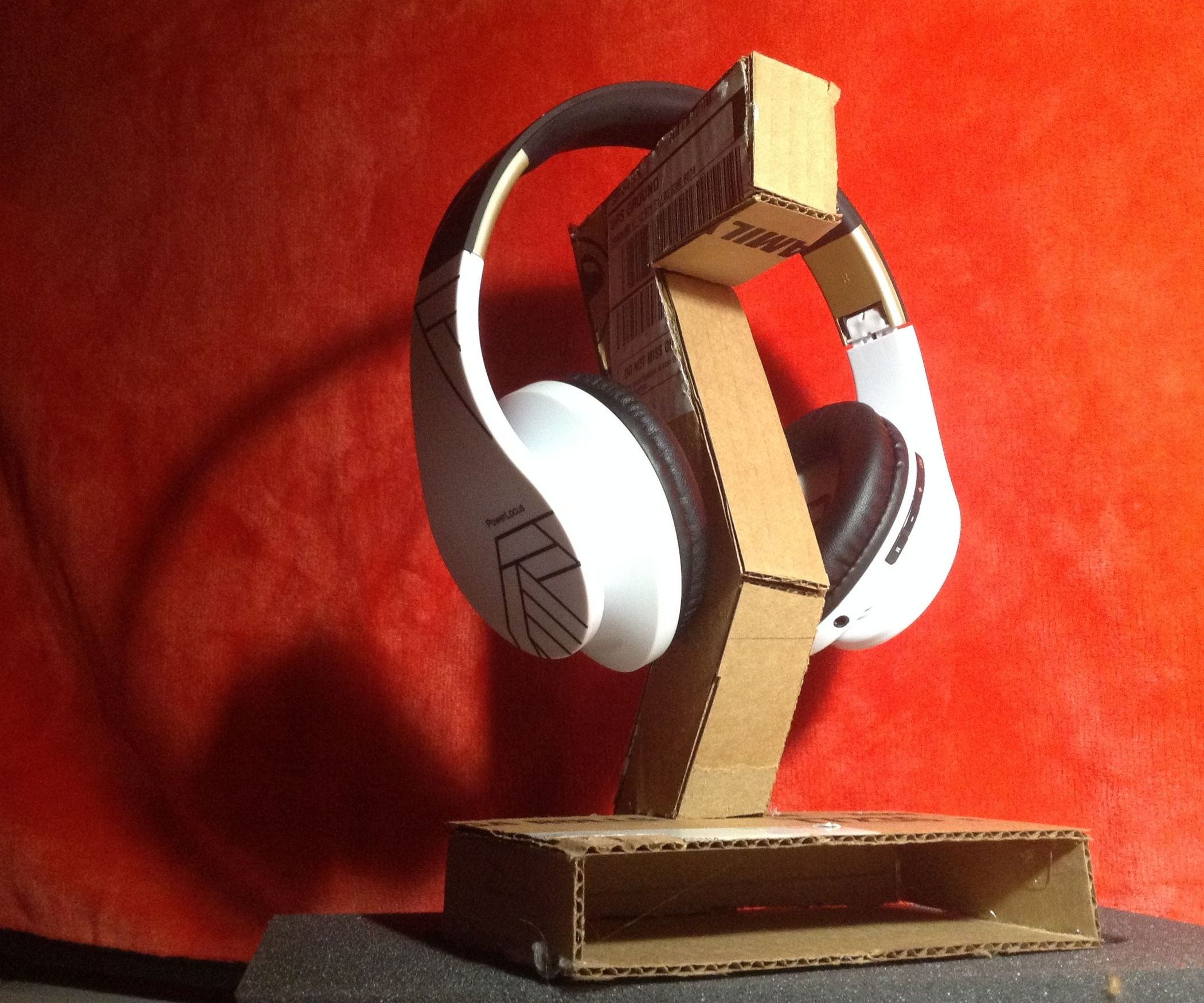 Cardboard & Hot Glue Headphone Stand Prototype 8 Steps Instructables