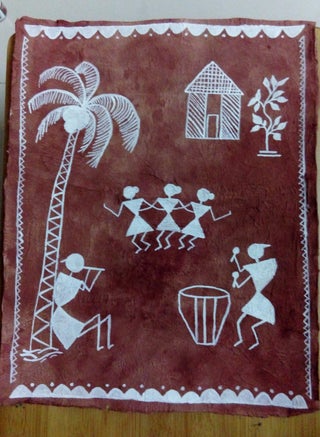Diy Warli Painting Wallpiece 6 Steps With Pictures Instructables diy warli painting wallpiece 6 steps
