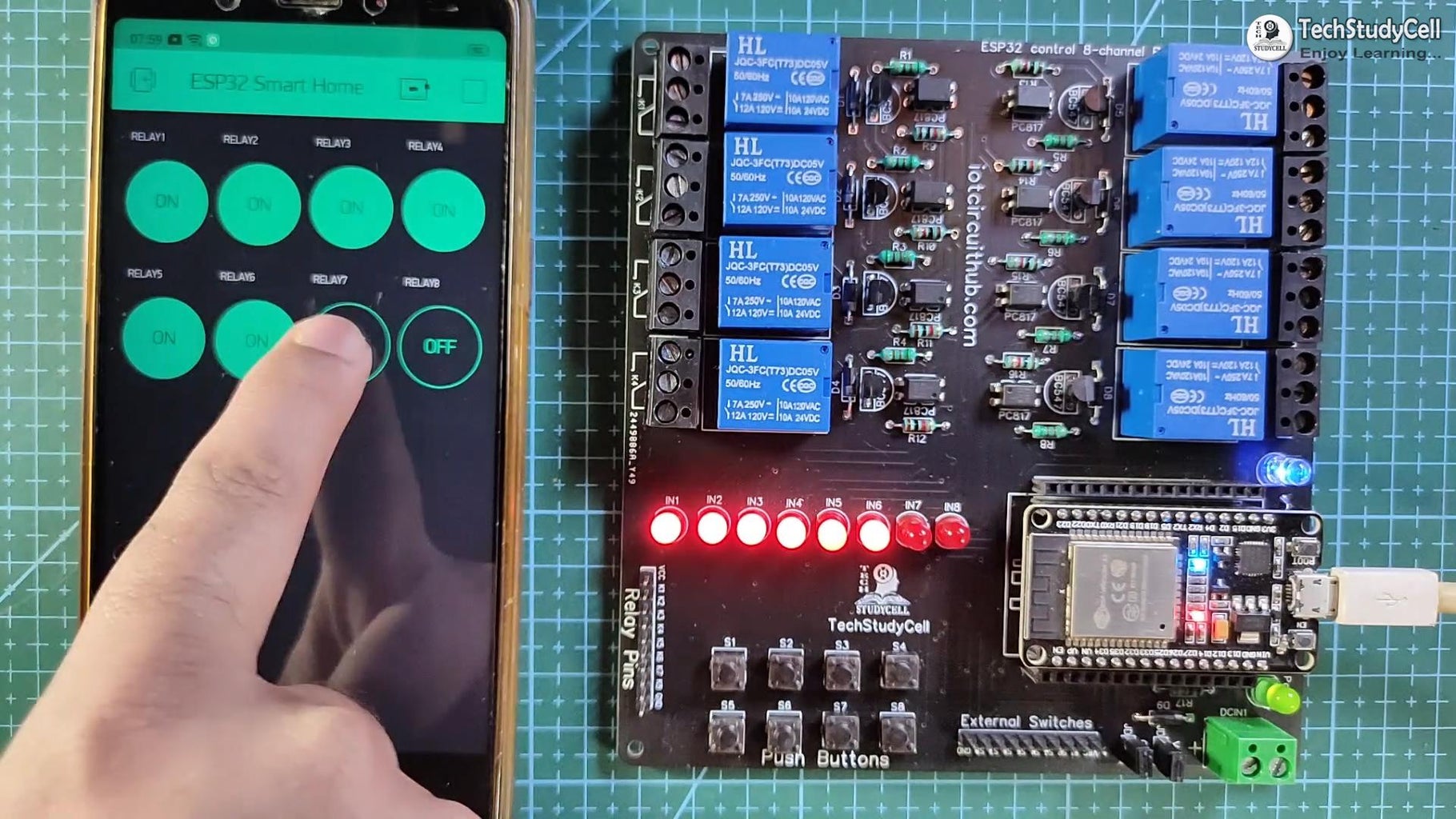 Smart Home Automation Using Blynk & ESP32 IoT Projects | WiFi & Manual ...