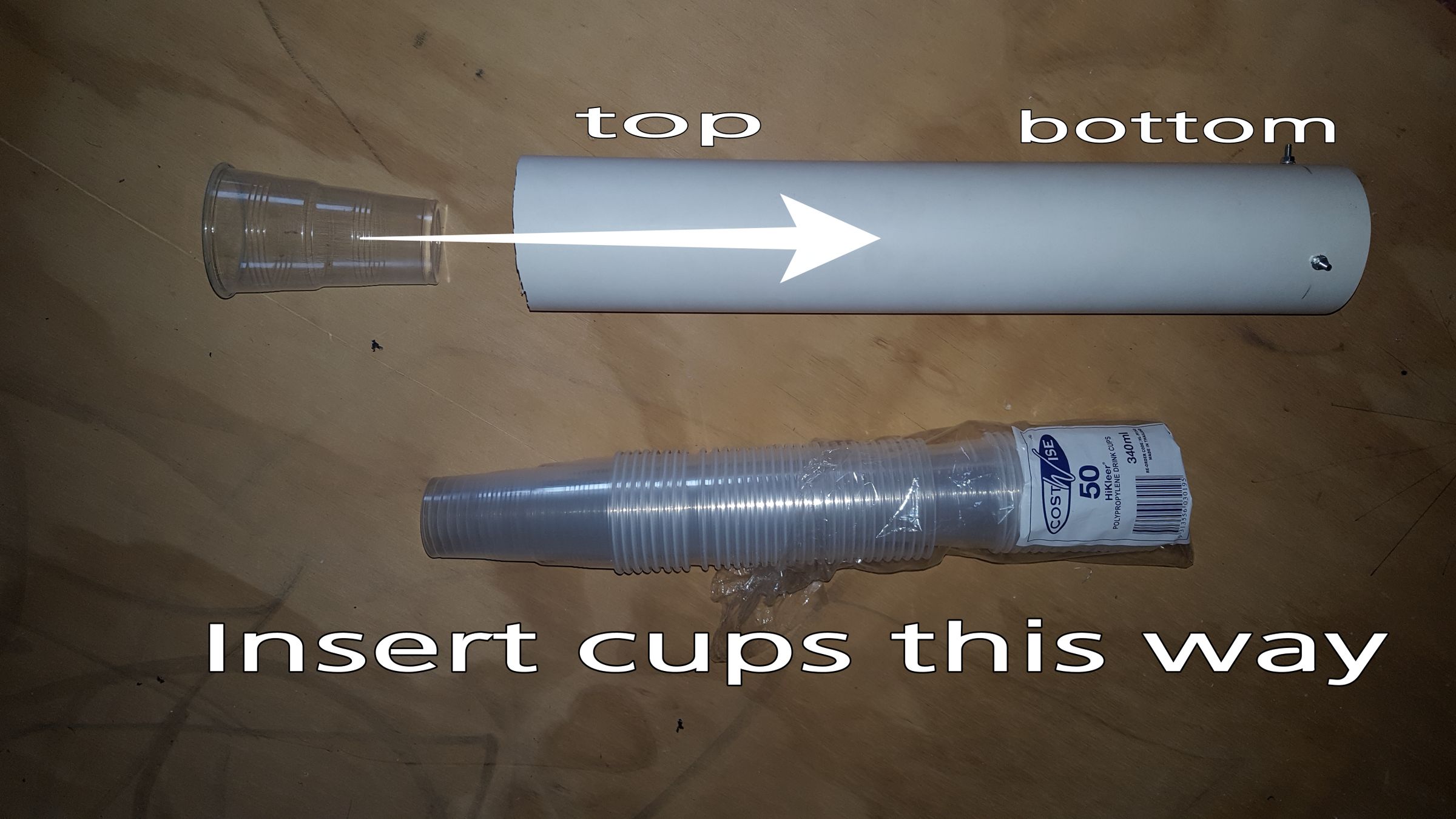 DIY Cup Dispenser for 89 Compared to One Purchased From a Wholesaler