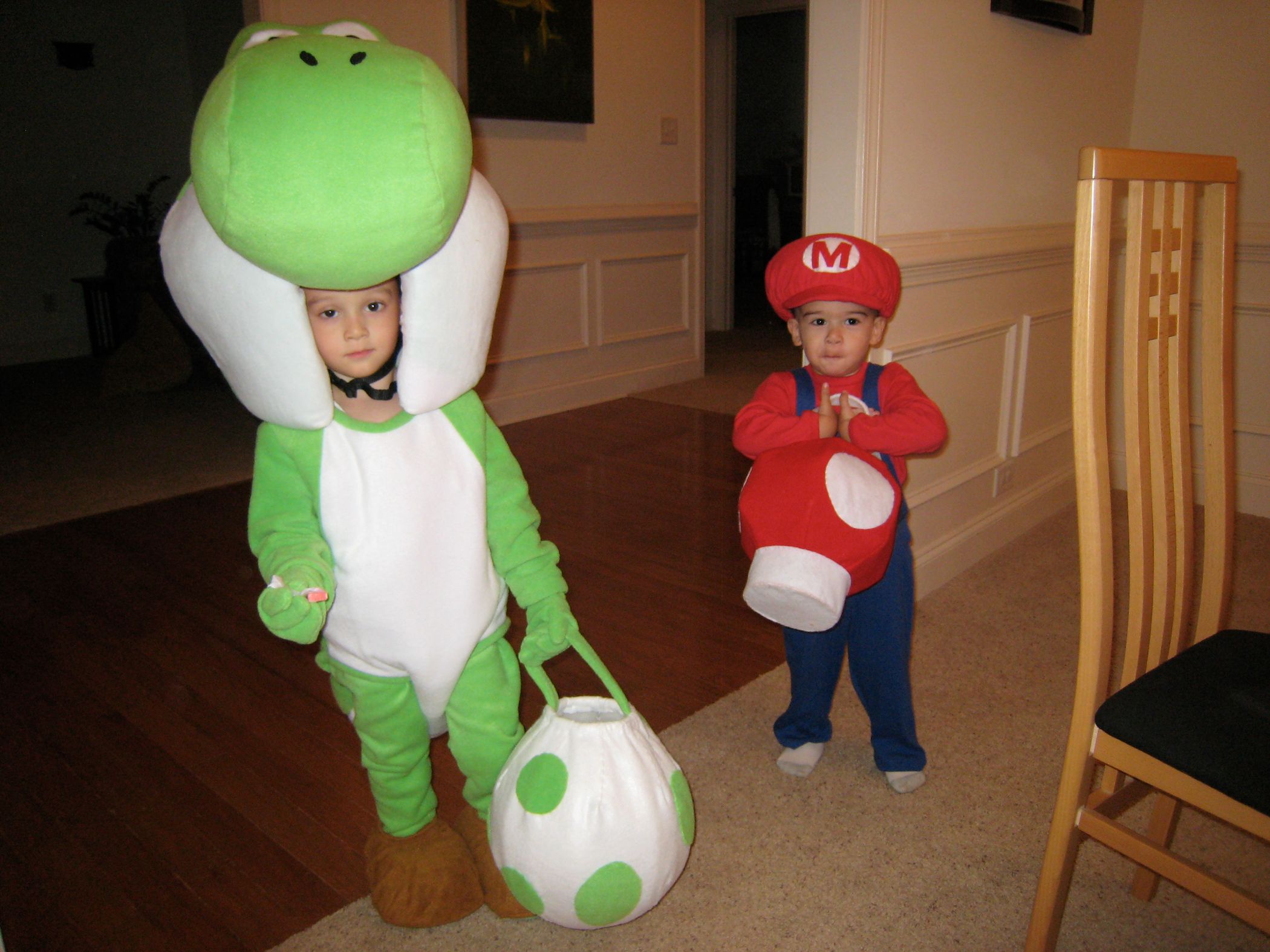 Yoshi Mascot and Baby Mario Costumes for Toddlers 21 Steps (with