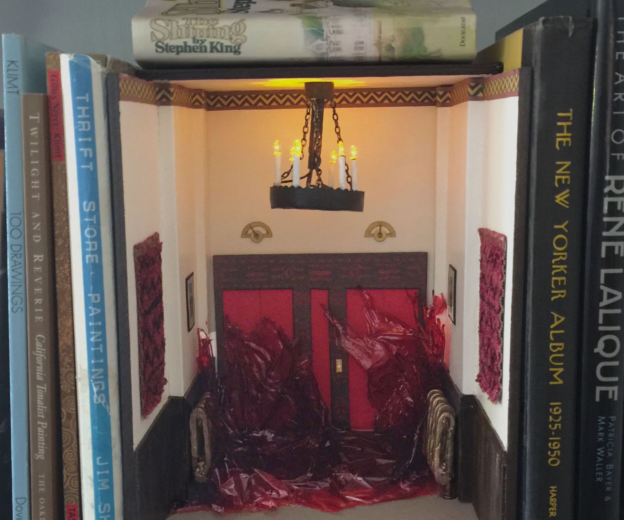 book nook insert epoxy blood elevator from the shining DIY Project DIY Project Image