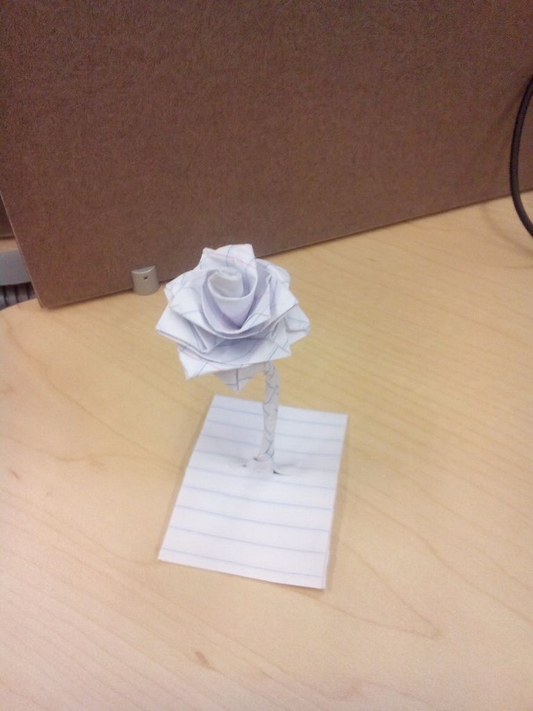 Post It Note Origami Rose