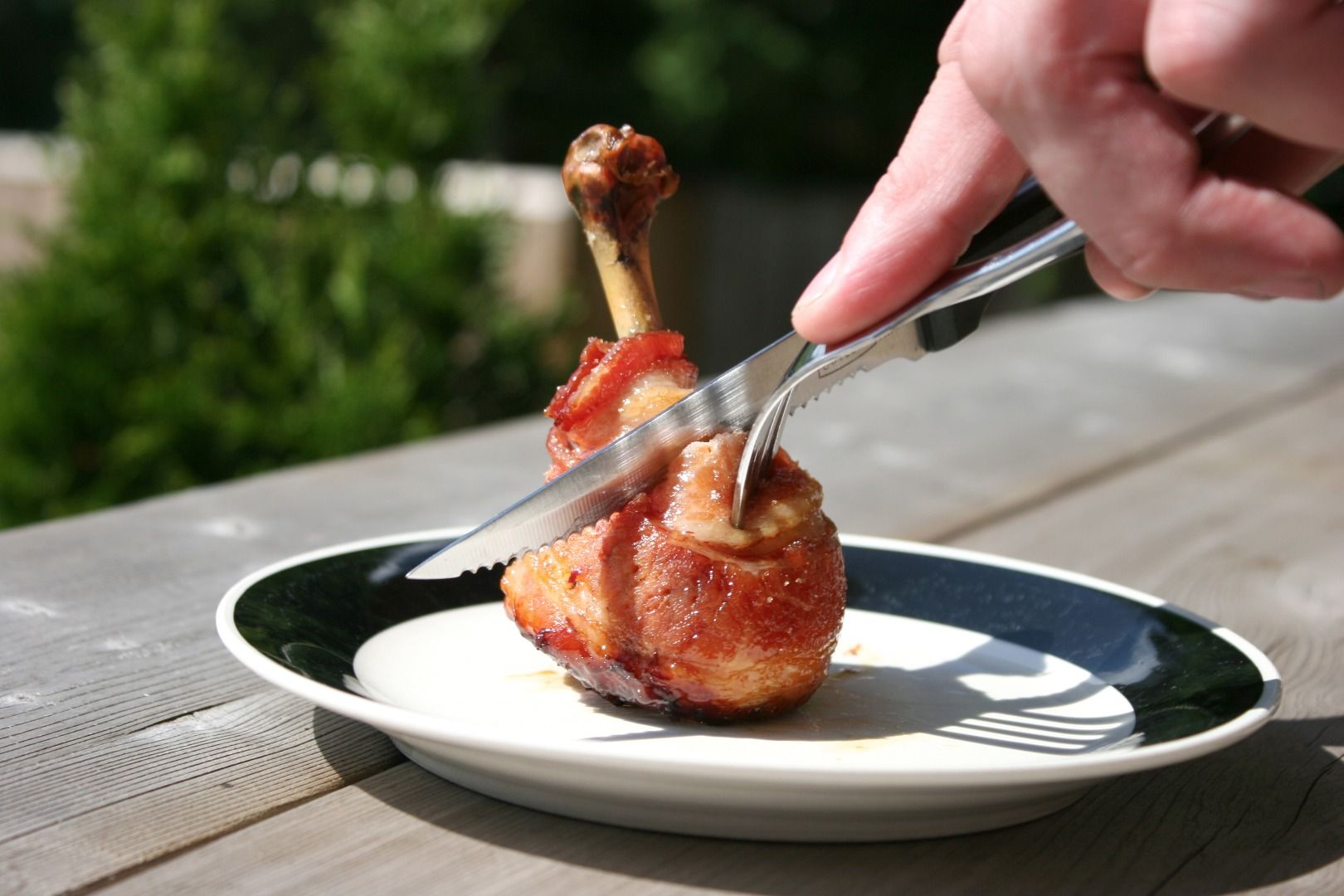 Maple Glazed Bacon Wrapped Chicken Lollipops 8 Steps (with Pictures