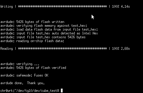 Program the AVR With Test Code