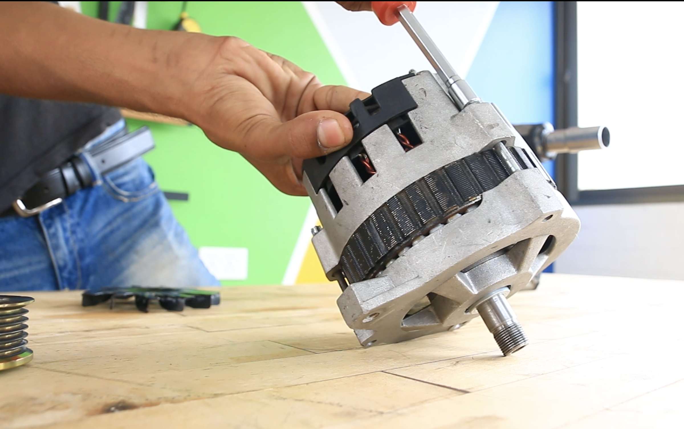 Converting Car Alternator Into a Permanent Brushless Motor 6