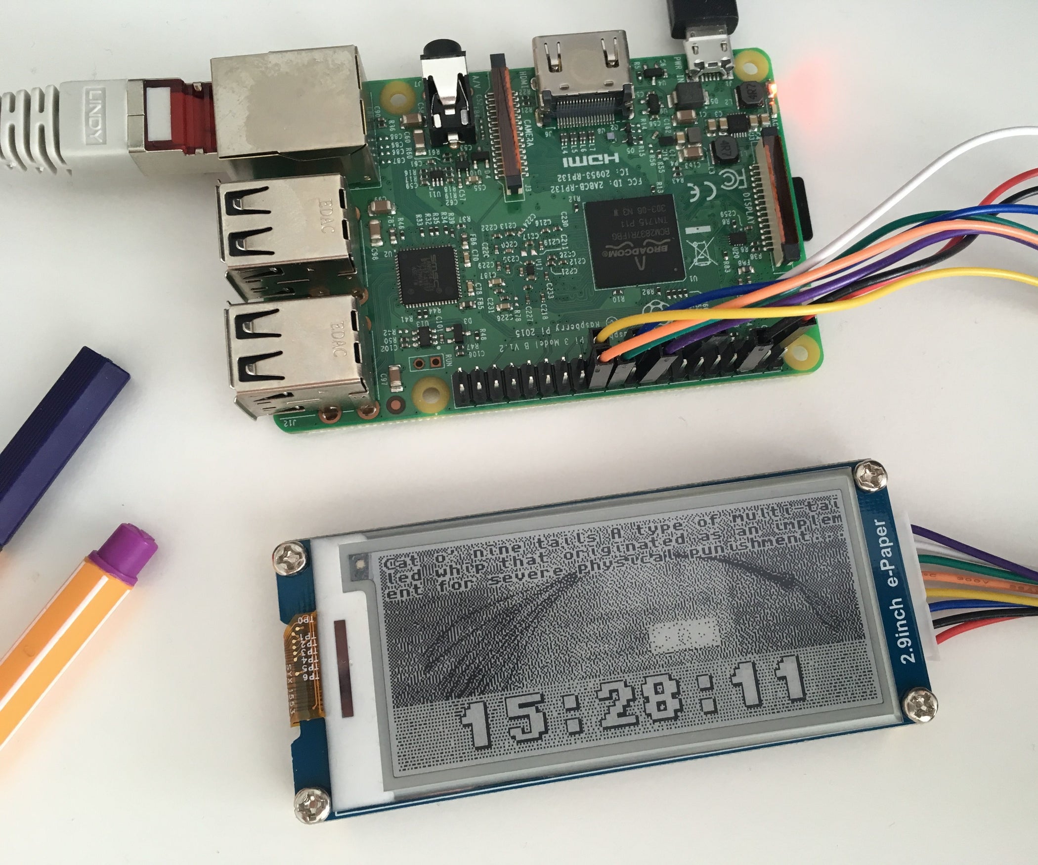 Waveshare EPaper and a RaspberryPi - Instructables