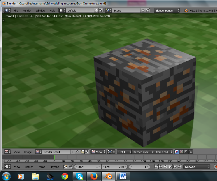 how to model an iron ore block in blender DIY Project - Step-by-Step ...