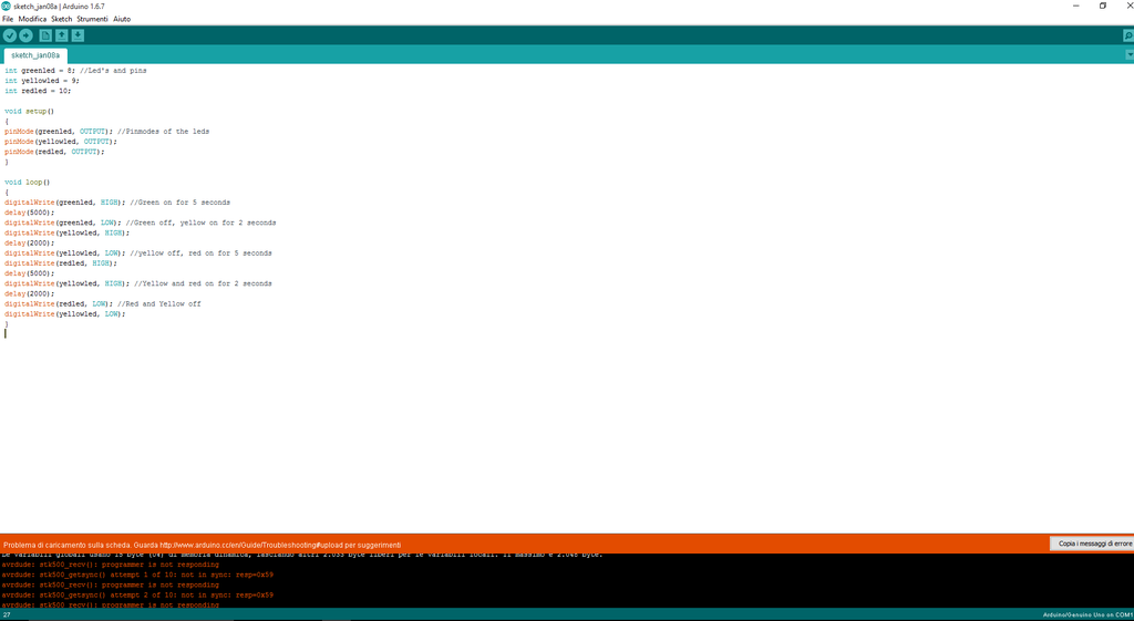 Traffic Light Arduino Code