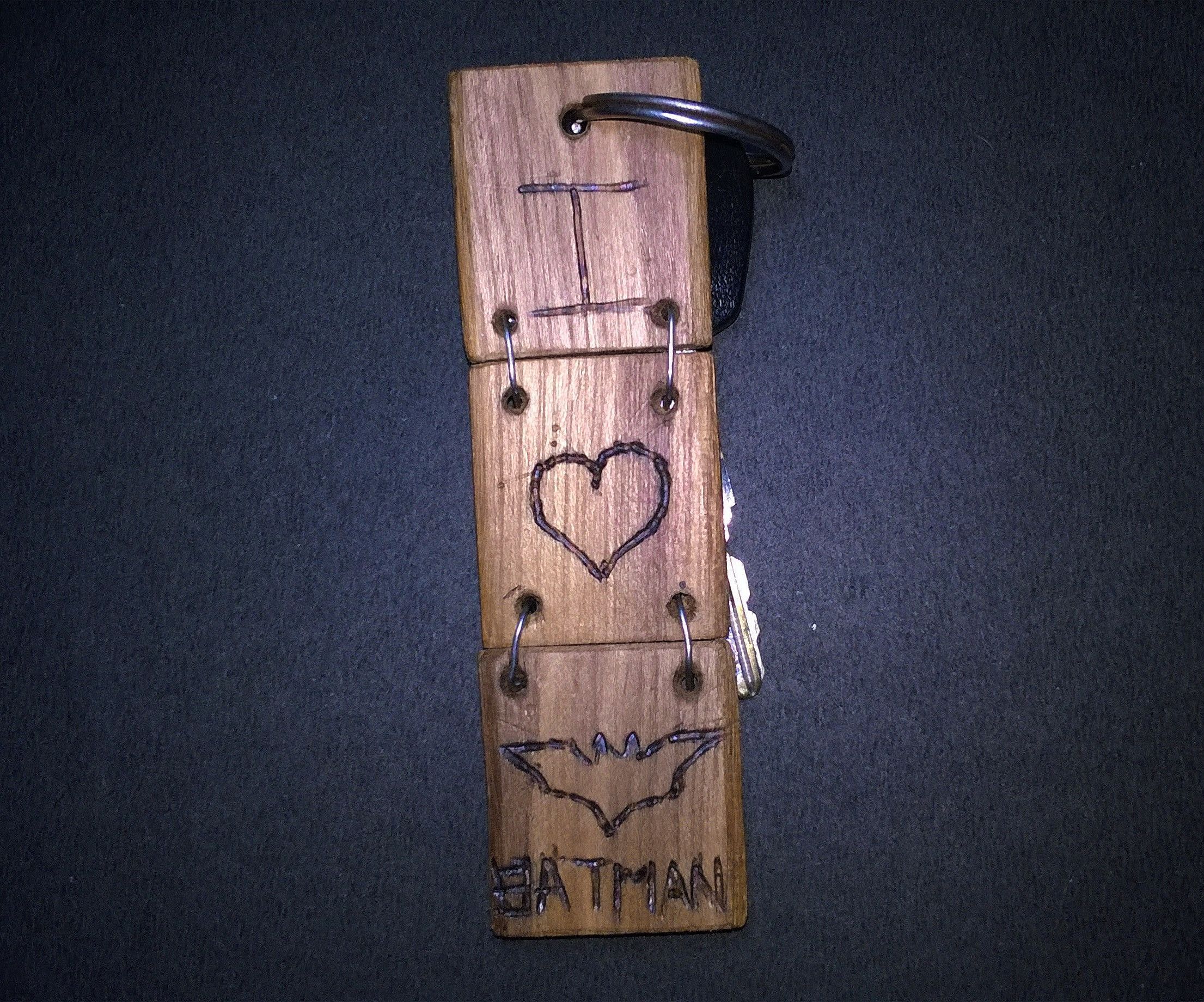 " i love batman " key chain DIY Project DIY Project Image