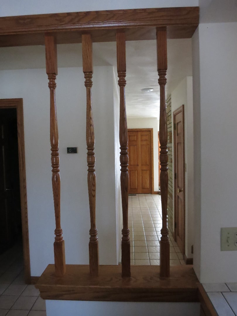 Before & After Decorative Tiles Replace Wooden Spindles 5 Steps
