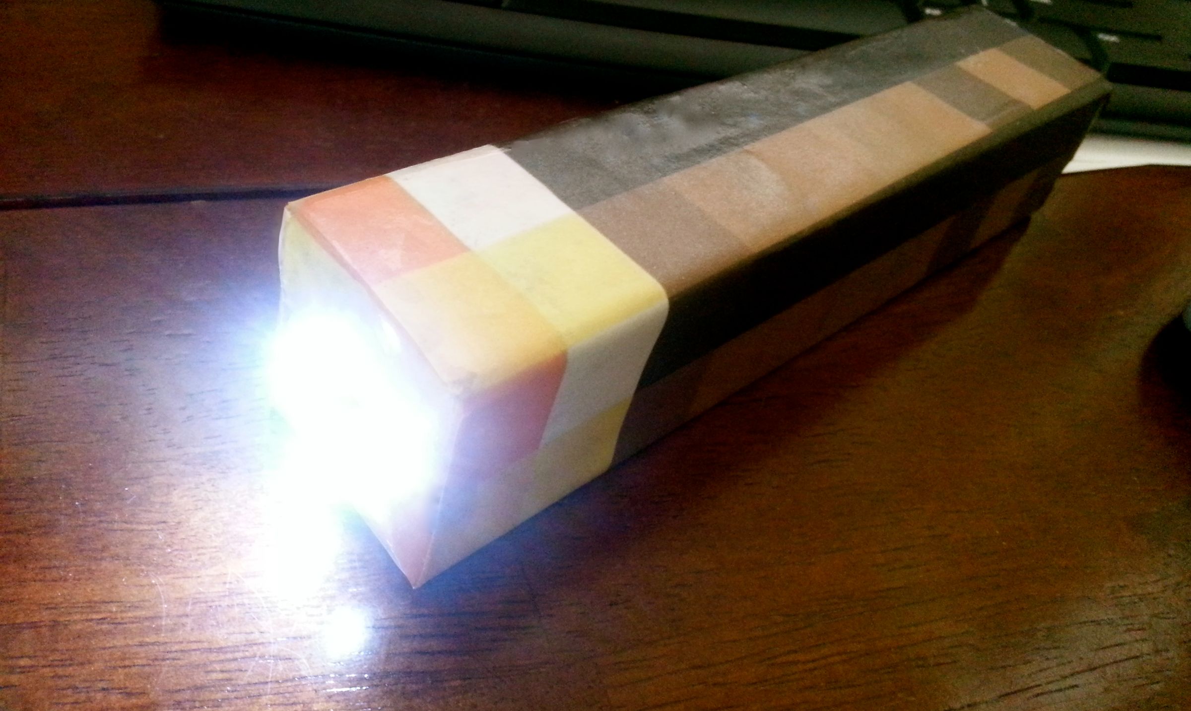 DIY guide for A Minecraft Torch that actually works! with step-by-step instructions