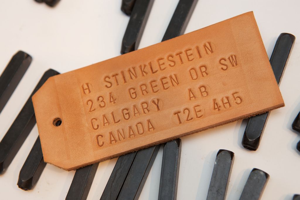 Embossed Leather Luggage Tag \u0026 Tie Clip 