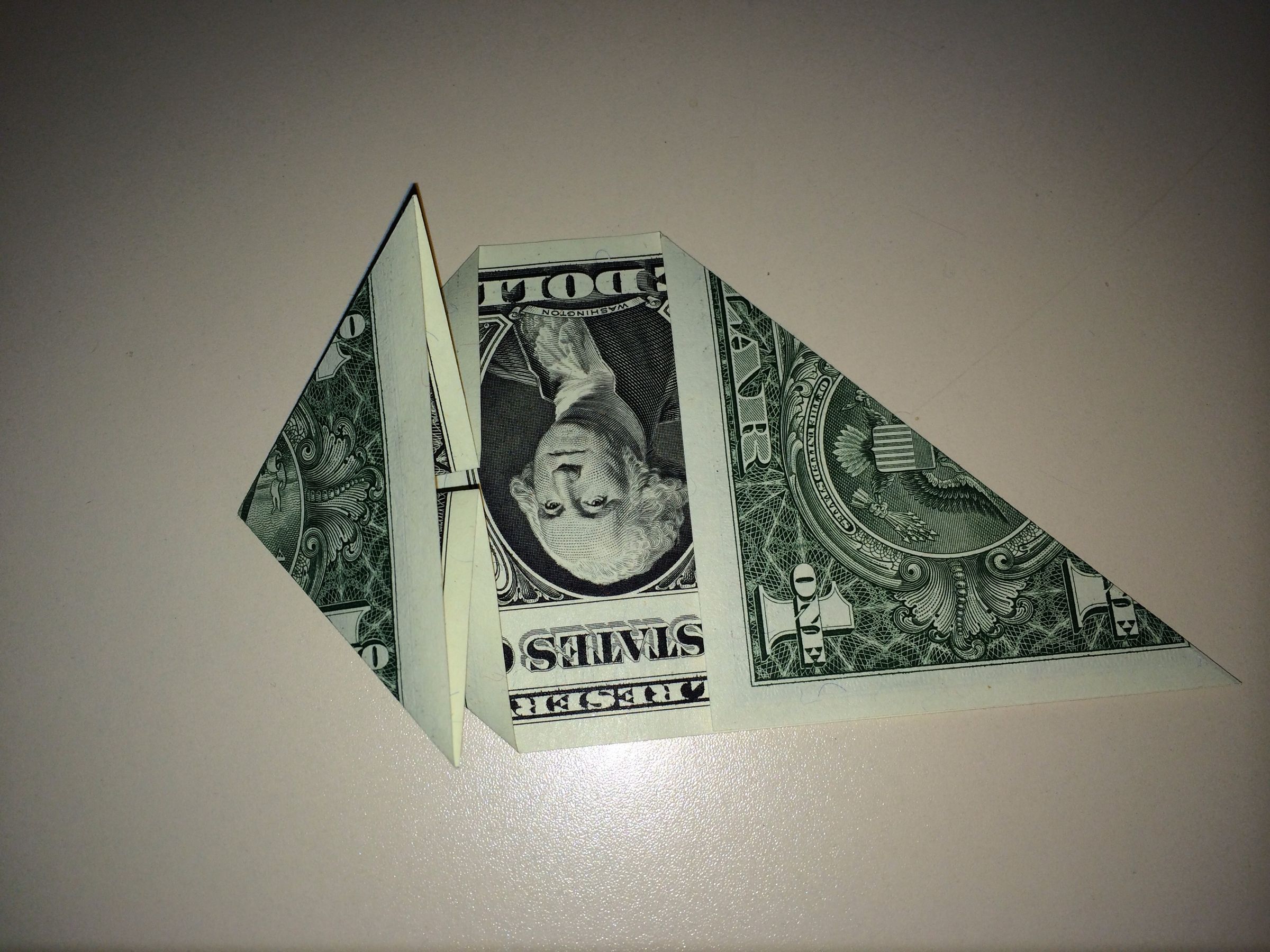 Dollar Origami Heart Holding Quarter 11 Steps Instructables