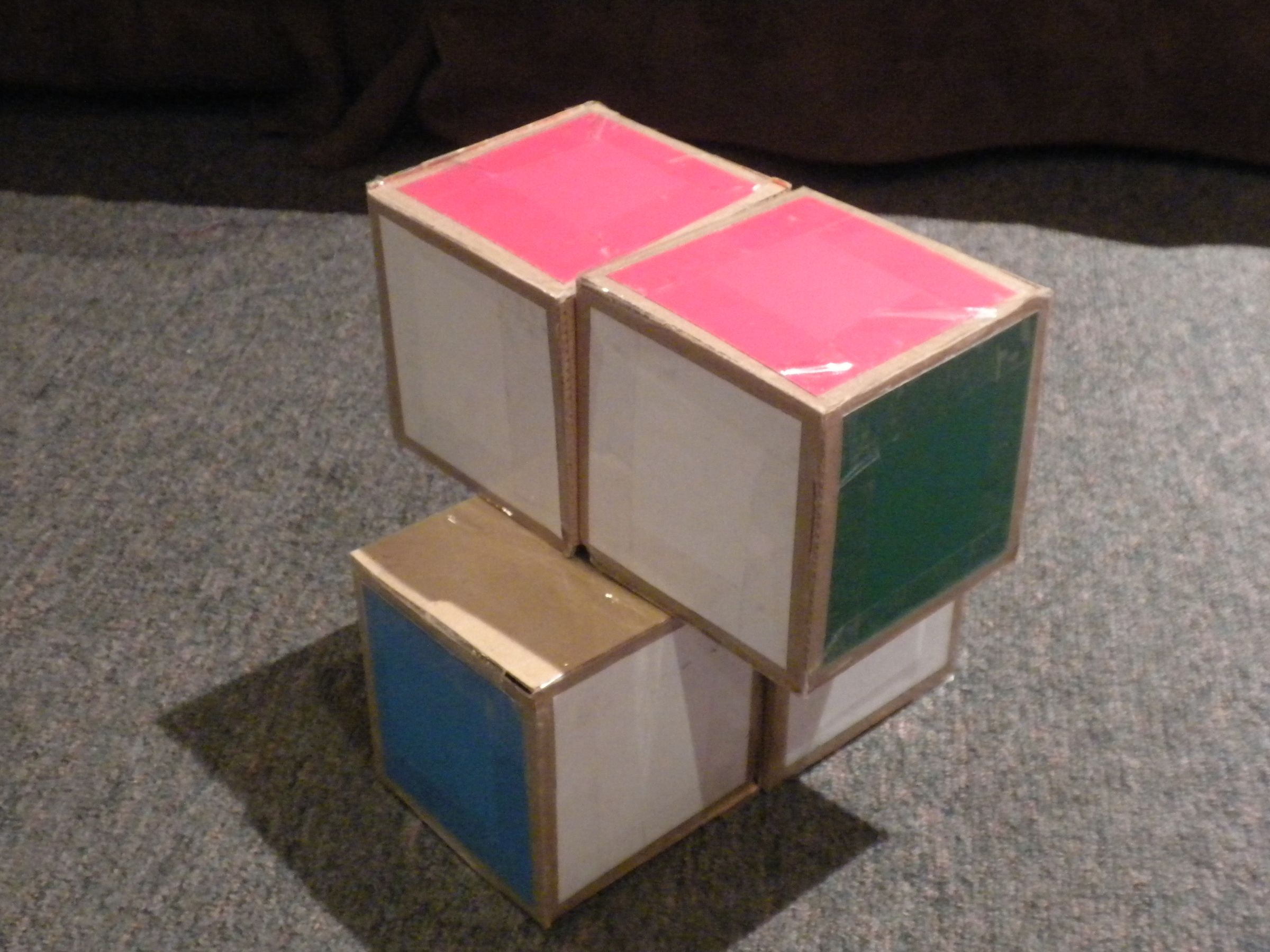 Build a Fully Functional 1x2x2 Rubik's Cube Out of Cardboard 11 Steps