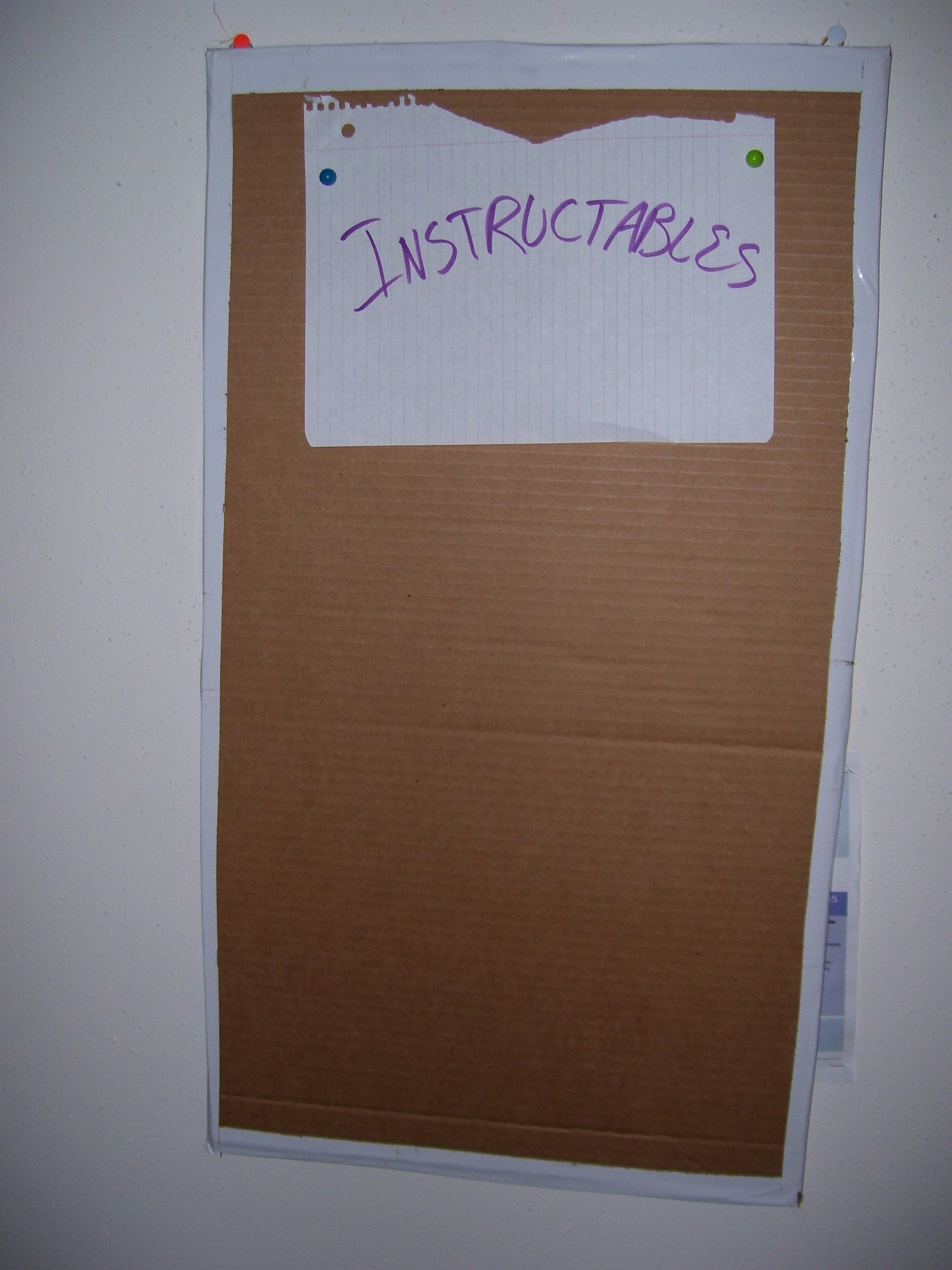 Super Easy Cardboard Bulletin Board 7 Steps Instructables