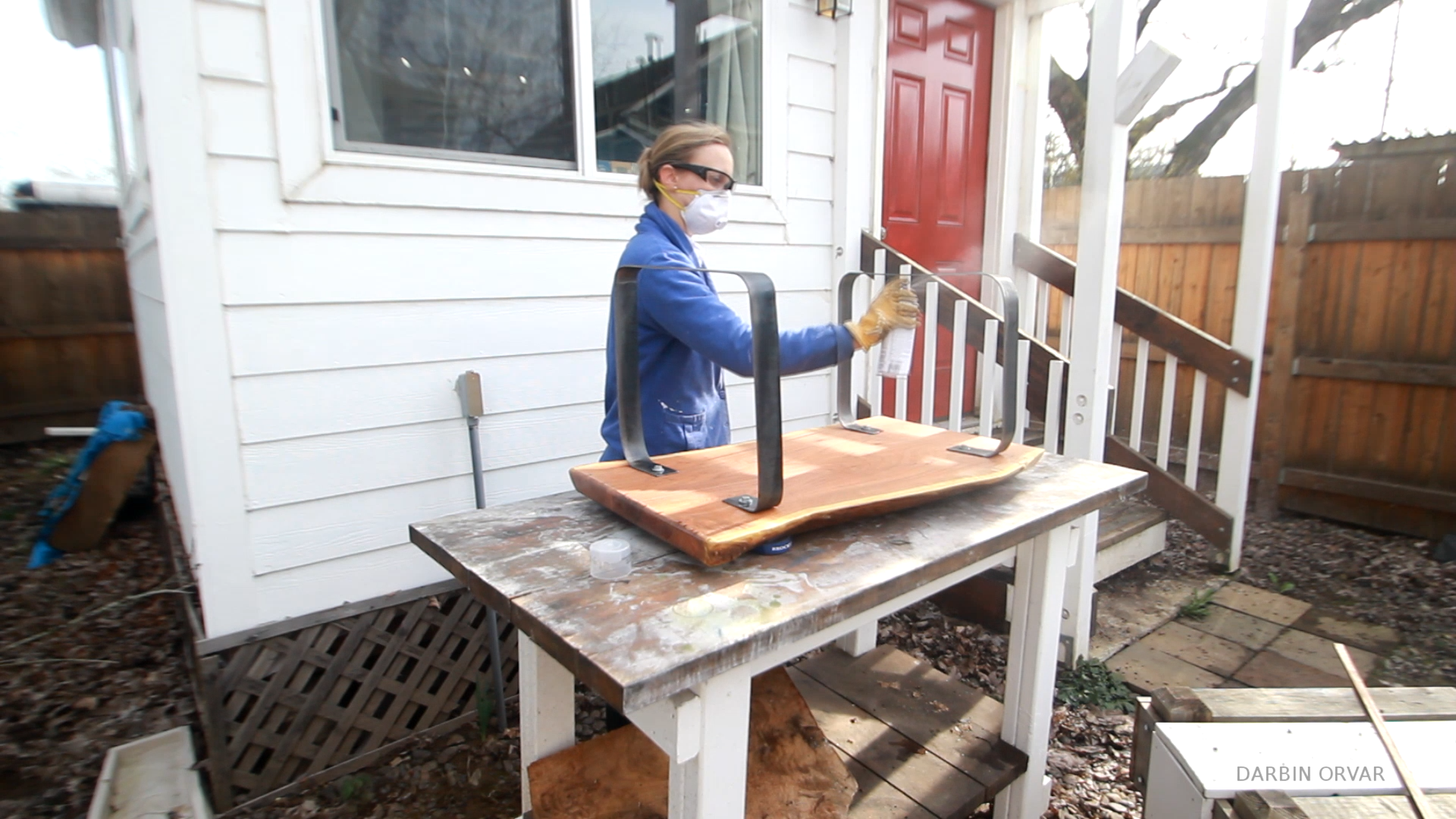 Live Edge Coffee Table W/ Metal Base 8 Steps (with Pictures
