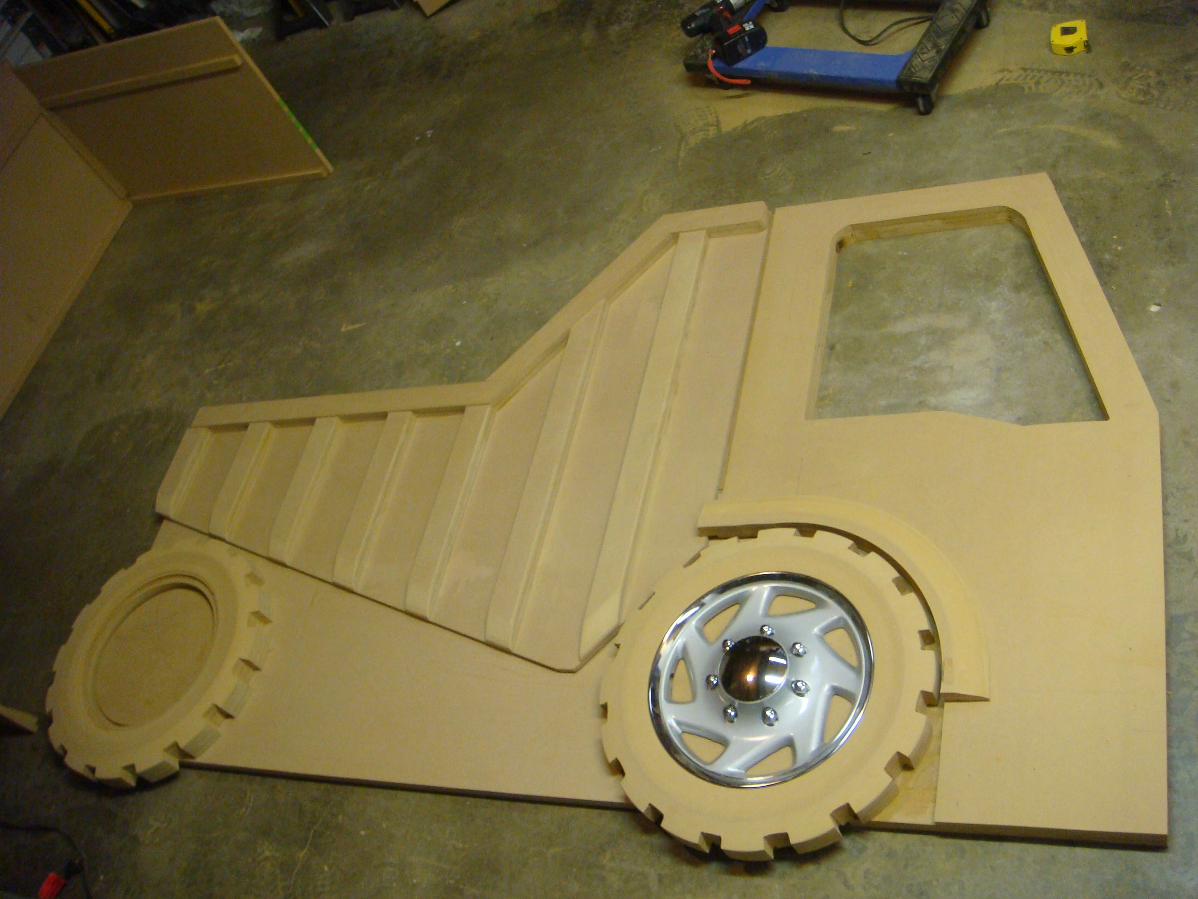 Building a Dump Truck Bed With Front Loader Book Shelf 7 Steps (with