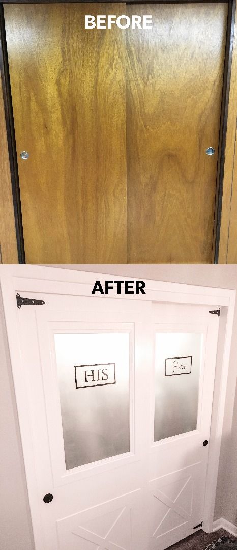 Sliding Farmhouse Hollow Core Closet Doors With Frosted Glass 17 Steps With Pictures Instructables