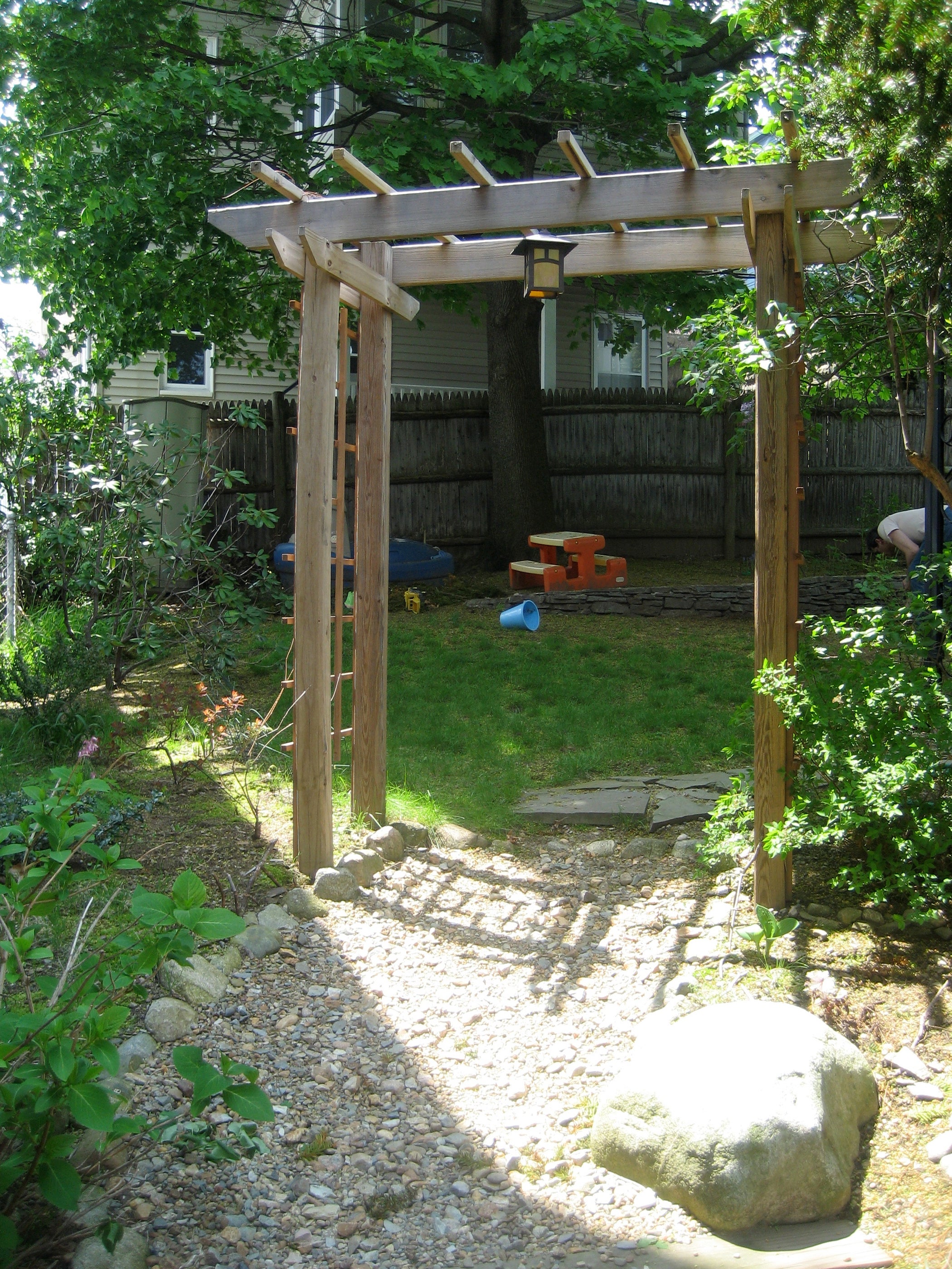 Build a Wooden Garden Arbor 6 Steps with Pictures 