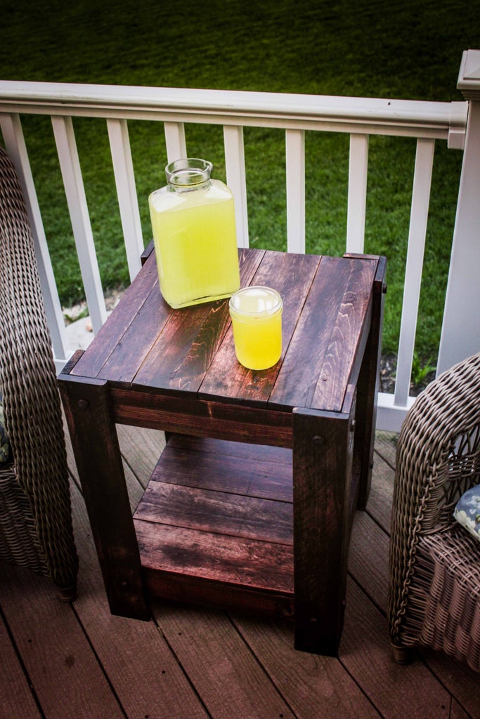 Pallet End Table 10 Steps With Pictures Instructables Pallet End Table 10 Steps With, Pallet Side Table Plans