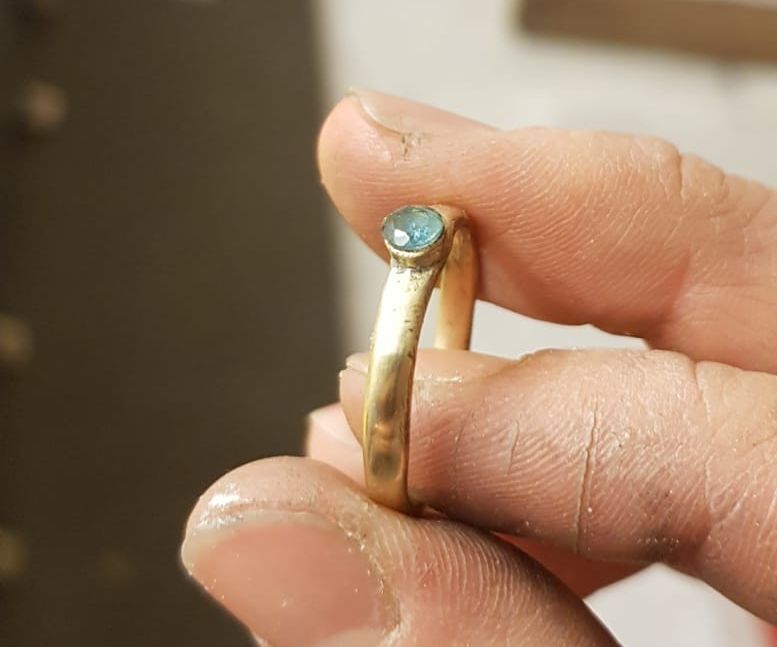 Faux Gold Ring From a Brass Nut