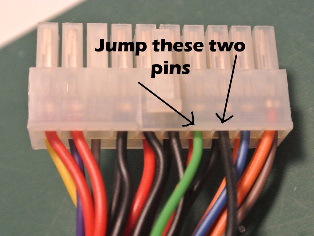 How To Turn On A Computer Power Supply Without A Computer Instructables