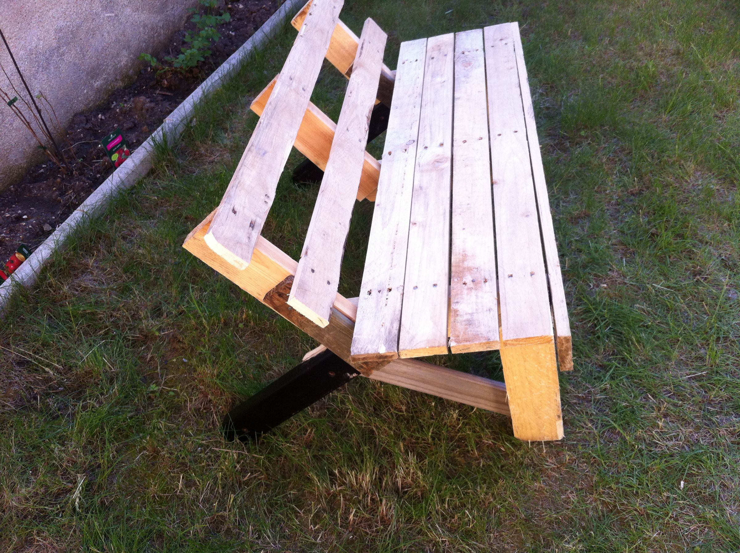 One Wood Pallet Garden Bench Instructables