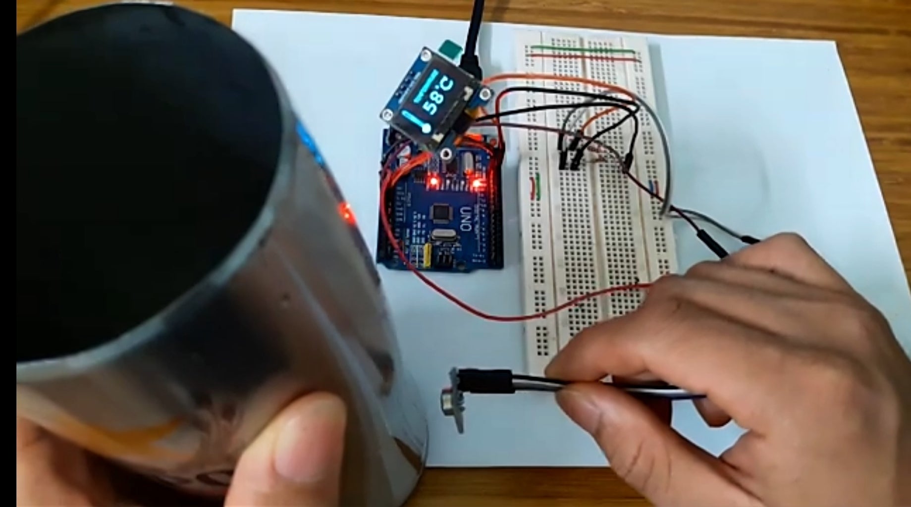 Arduino Based Non Contact Infrared Thermometer | IR Based Thermometer ...