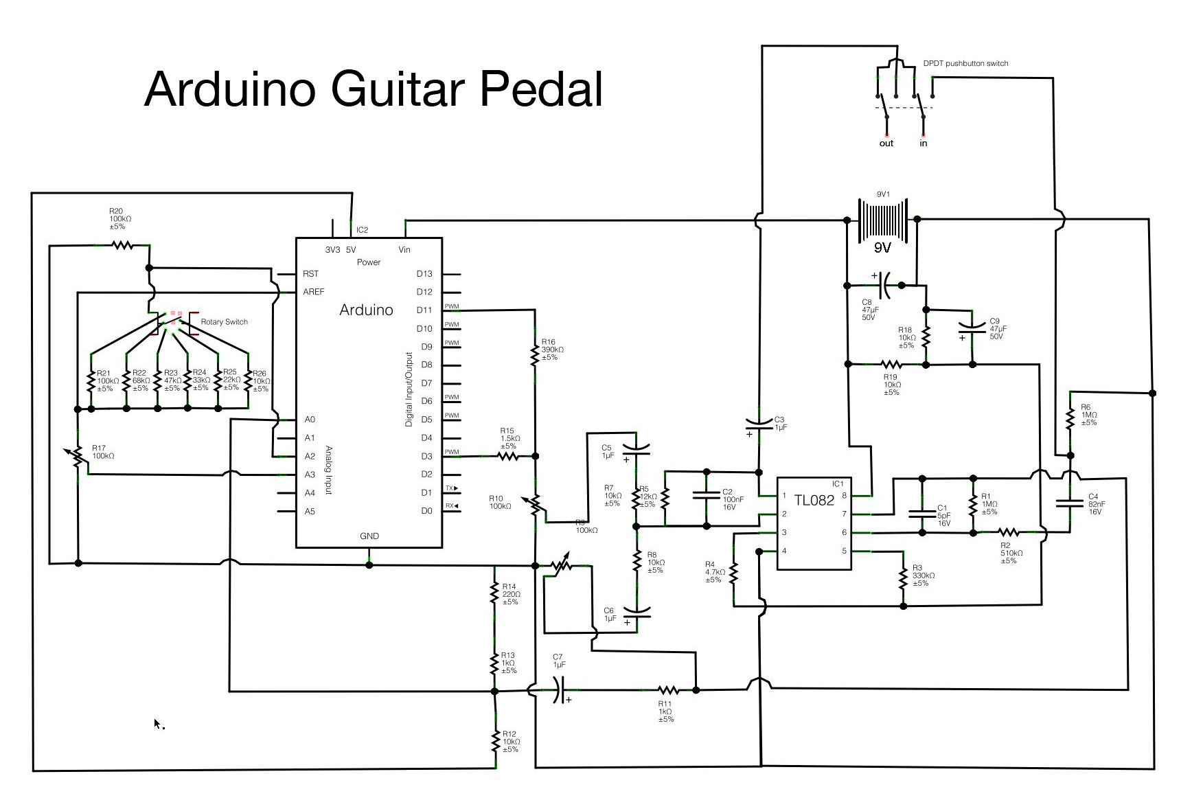 Arduino Guitar Pedal 23 Steps (with Pictures) Instructables