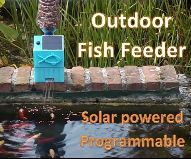 outdoor pond automatic fish feeder