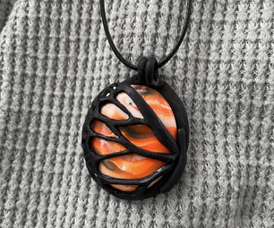 How to Make a Faux Agate Monarch Necklace