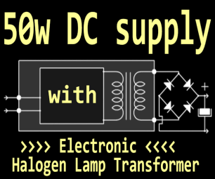 50w supply with halogen lamp transformer DIY Project DIY Project Image