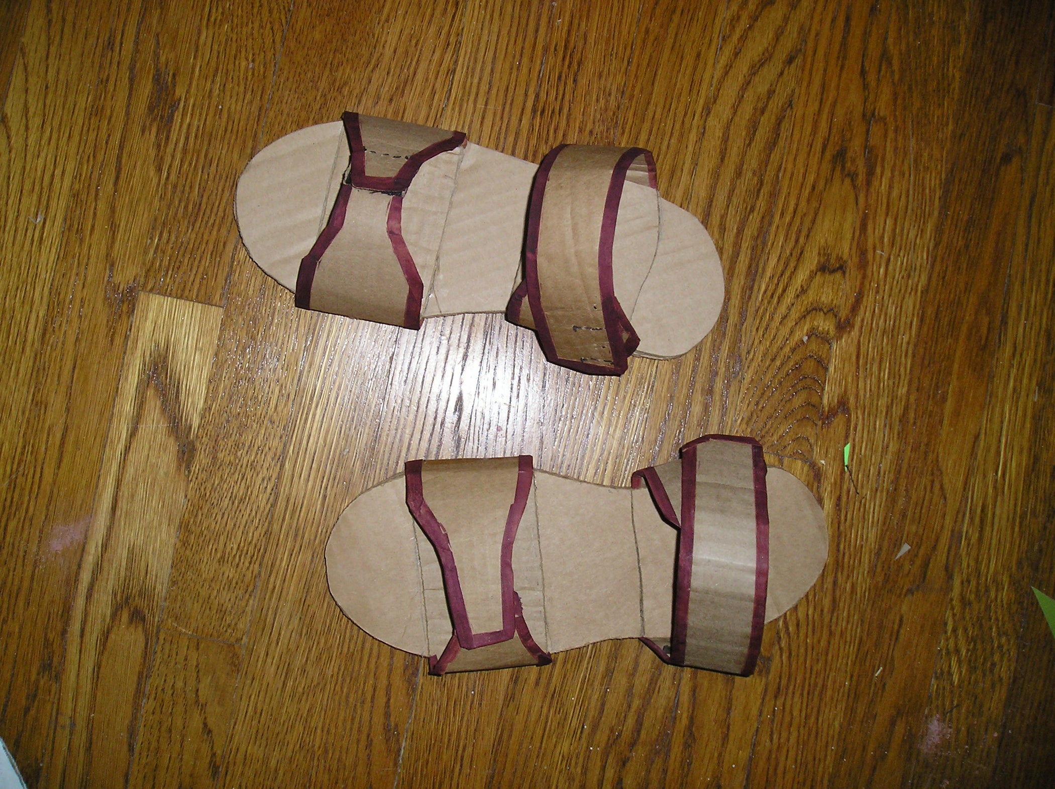 A Pair of Sandals From a Cardboard Box 8 Steps Instructables A Pair of Sandals From a Cardboard Box 8 Steps Instructables