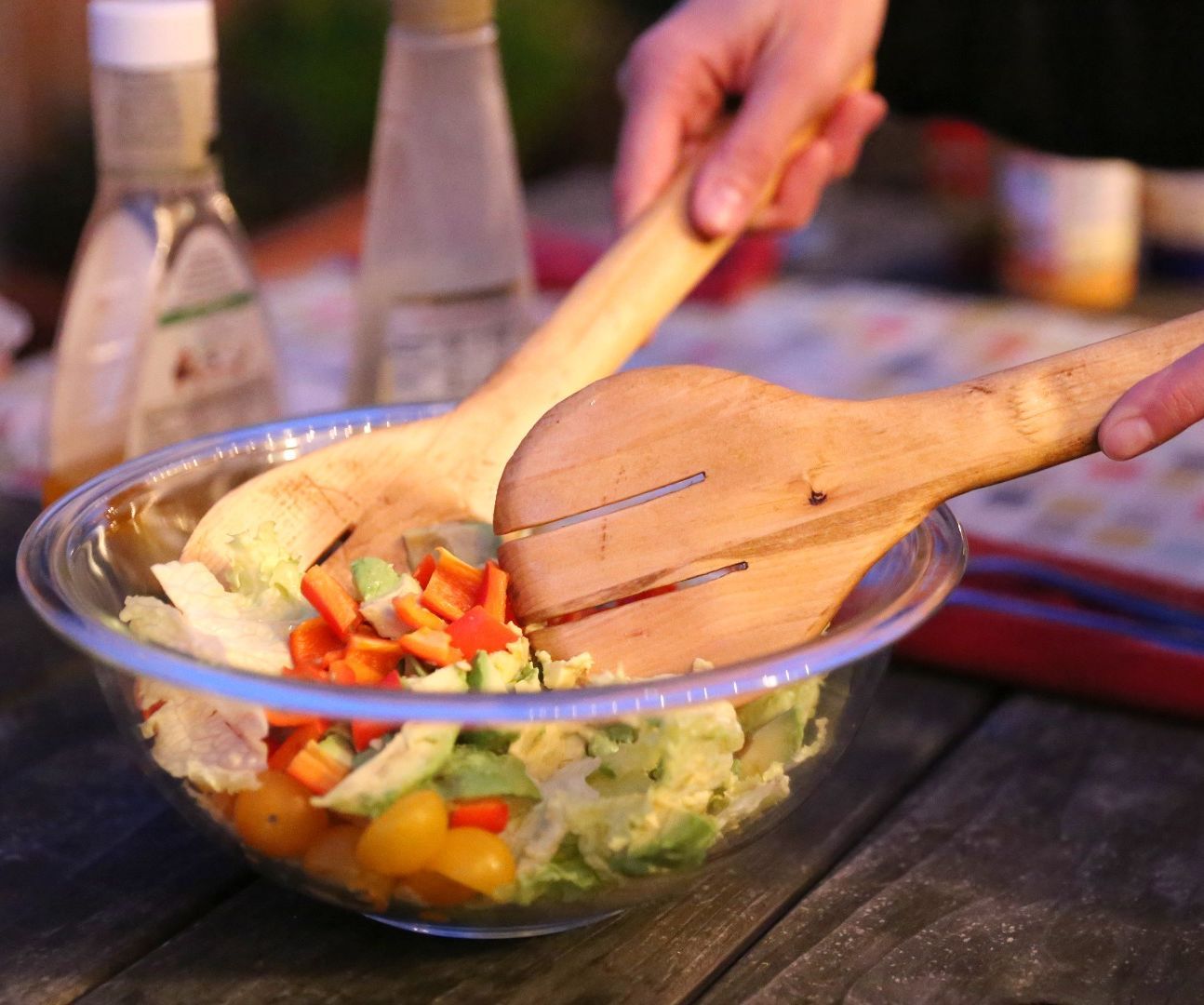 Simple Wood Salad Servers