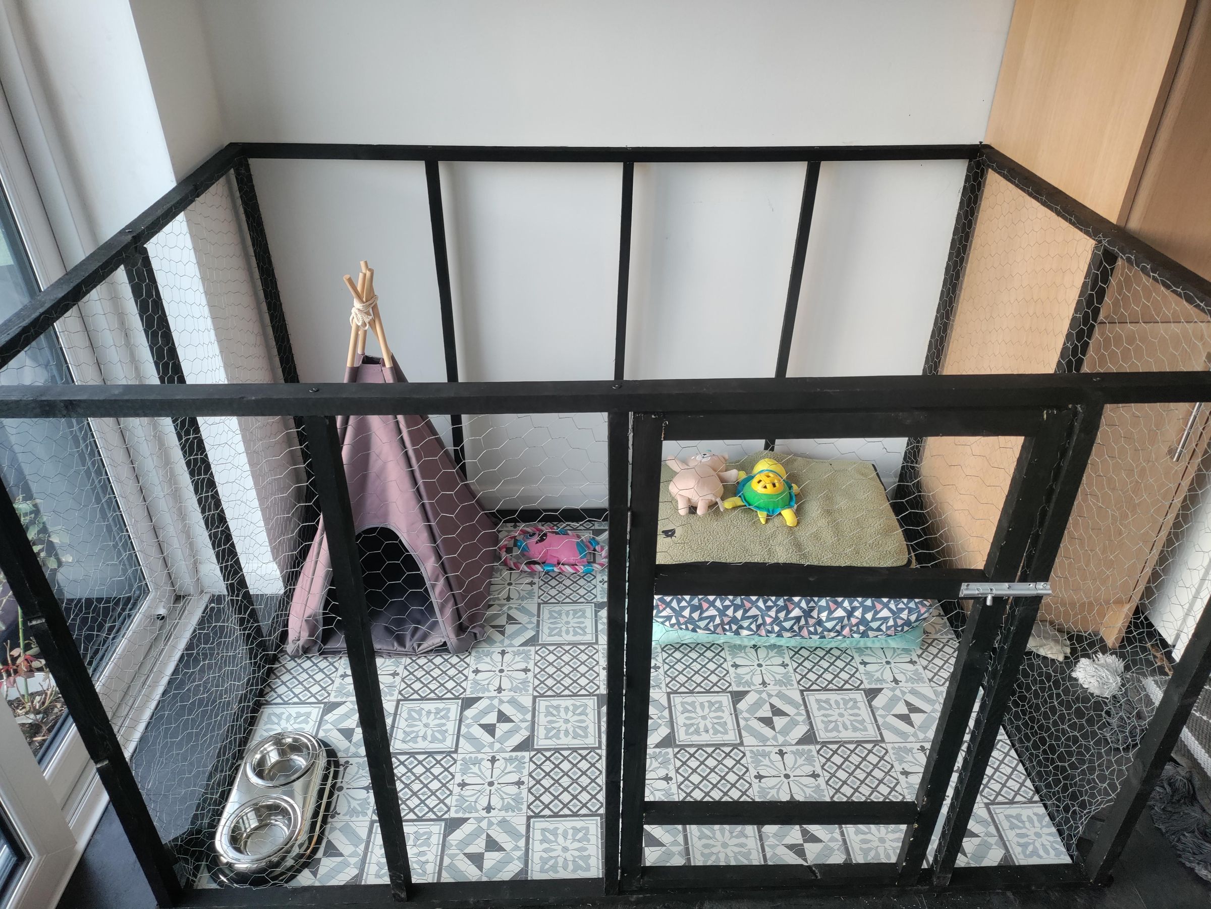 homemade indoor dog pen