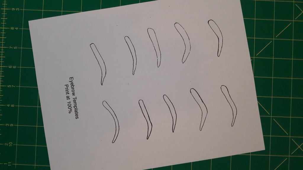 diy eyebrow stencils with printable template 6 steps instructables