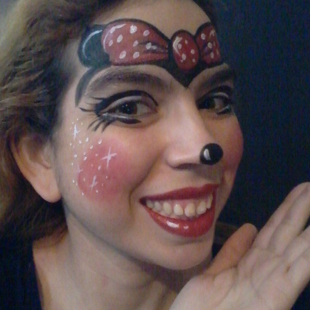 seta Colonos función minnie mouse face paint empujar De ninguna manera