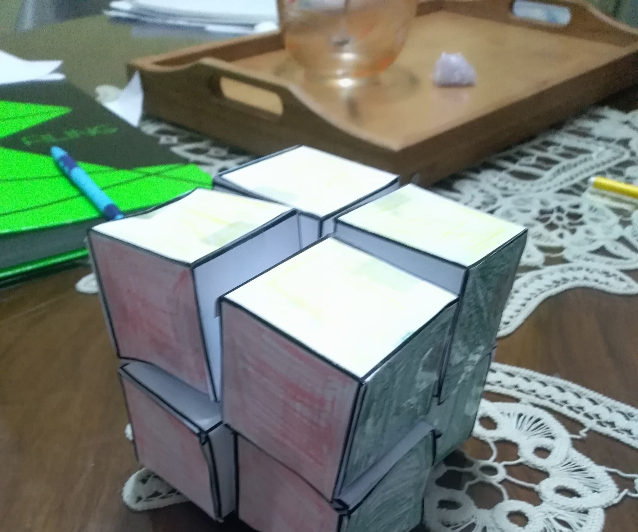 Paper 2 X 2 Rubik's Cube 3 Steps Instructables