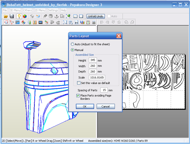 How to scale a helmet in pepakura viewer darelojr